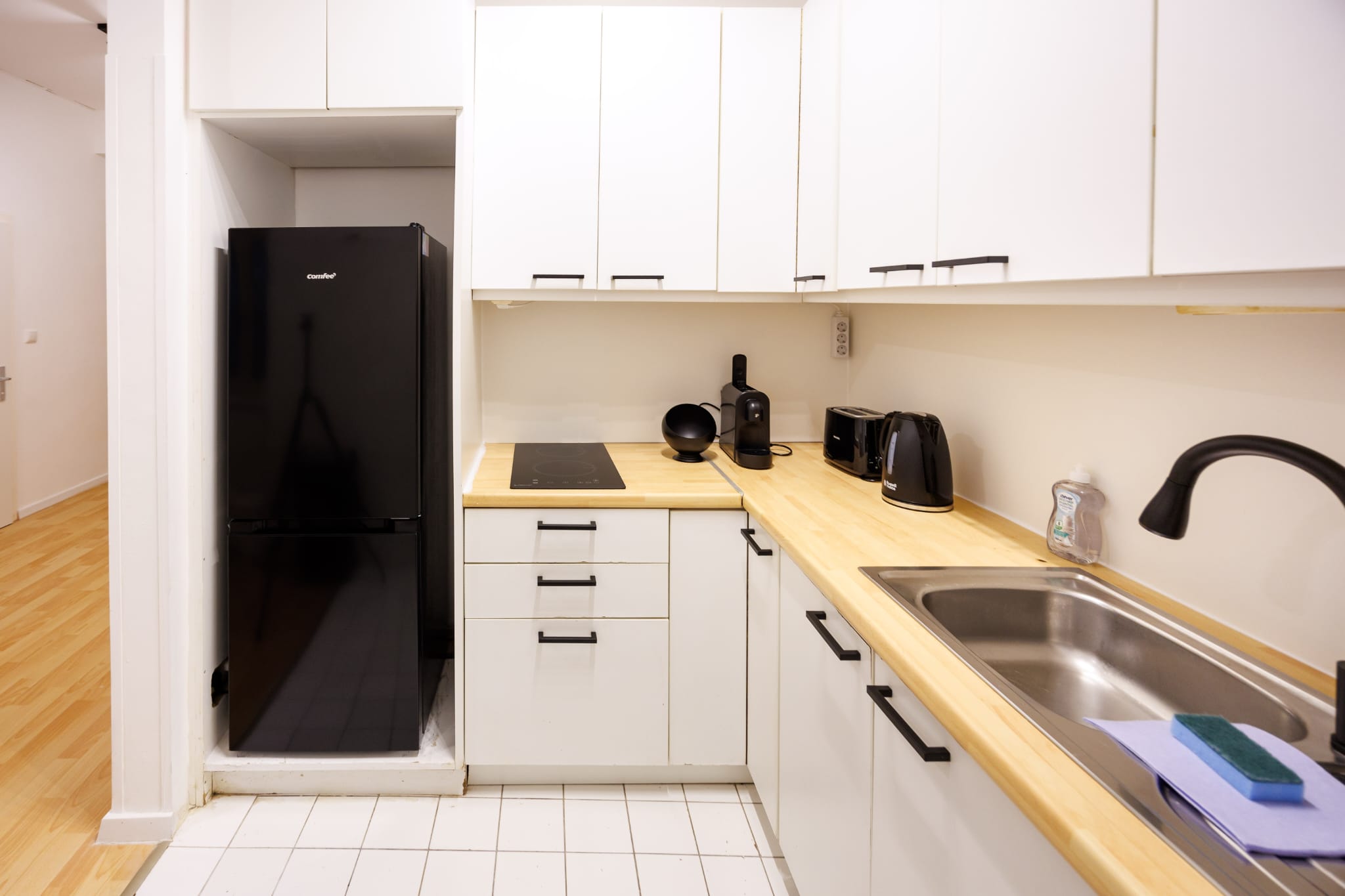 Fully equipped apartment kitchen